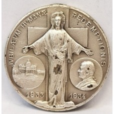 VATICAN MEDAL 1933 / 4 . POPE PIUS XI . REDEMPTION OF HUMANITY